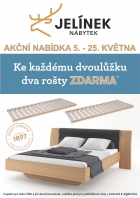 Akce laťové rošty zdarma k posteli z masivu JELÍNEK výroba nábytku v HANY nábytek matrace OD DON HK Hradec Králové Jičín JC